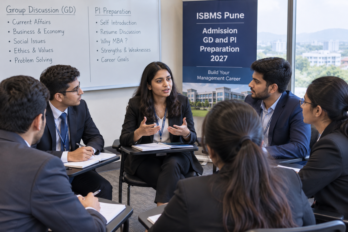SBMS Pune admission GD and PI preparation 2027