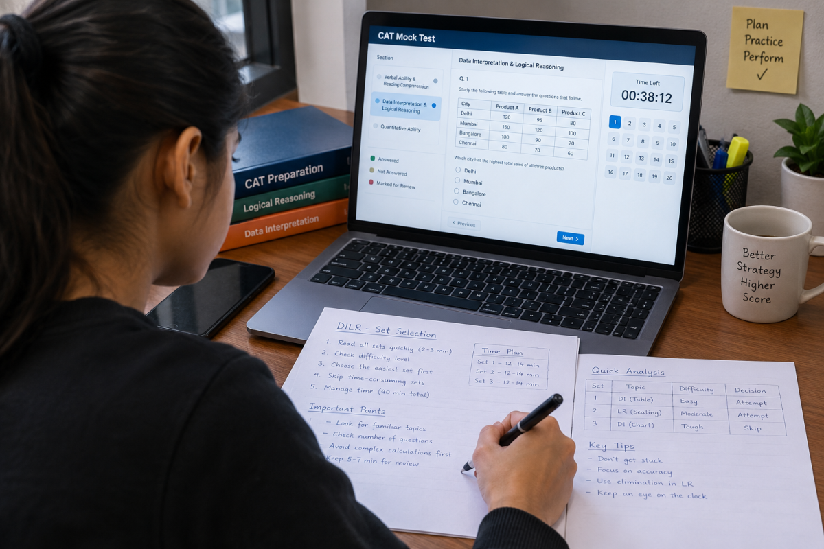CAT DILR set selection strategy for CAT 2026 mock tests in 40 minutes